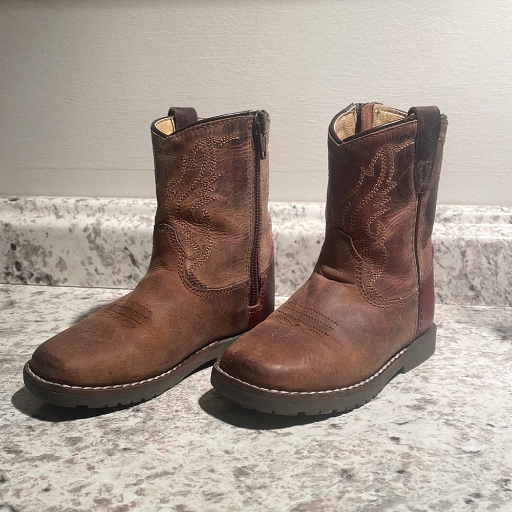 Boys Toddler Cowboy Boots- Brown Size 8